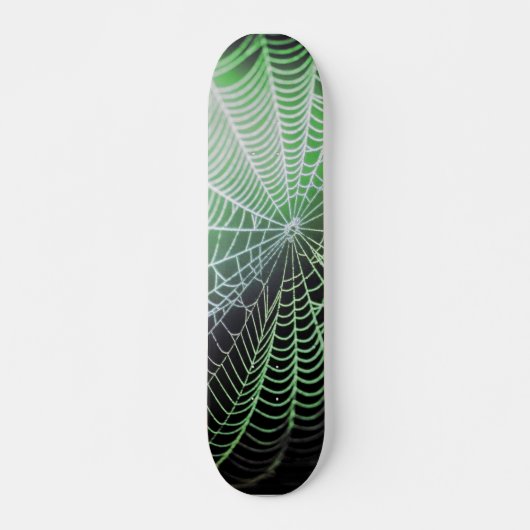 Web Green Black Creepy Spooky Spider Persoonlijk Skateboard (Voorkant)