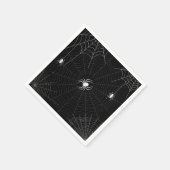 Web Halloween Black en White Spider Servet (Hoek)