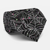 Web Halloween Black Spider Stropdas (Opgerold)