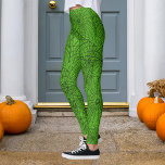 Web Halloween Green en Black Spider Leggings<br><div class="desc">Pas aan om groen in om het even welke kleur te veranderen.</div>