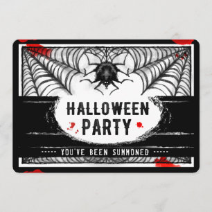 Web Halloween Party van Black & White Spider Kaart