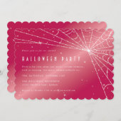 Web Halloween Party van Hot Pink Diamond Spider Kaart (Voorkant / Achterkant)