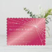Web Halloween Party van Hot Pink Diamond Spider Kaart (Staand voorkant)