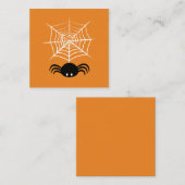 Web Halloween Spider Aanbevelingskaartje (Voorkant / Achterkant)