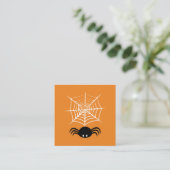 Web Halloween Spider Aanbevelingskaartje (Staand voorkant)
