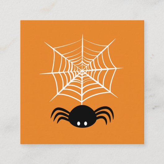 Web Halloween Spider Aanbevelingskaartje (Voorkant)