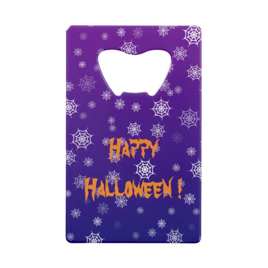 Web Halloween Spider Creditkaart Flessenopener (Voorkant)
