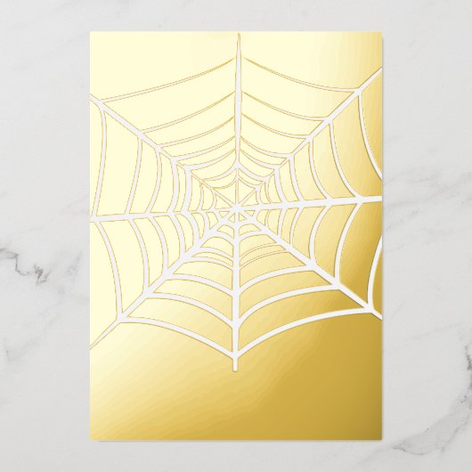 Web Halloween Spider Folie Uitnodiging (Voorkant)
