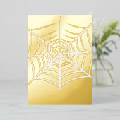 Web Halloween Spider Folie Uitnodiging (Staand Voorkant)