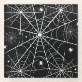 Web Halloween Spider Glazen Onderzetter (Voorkant)