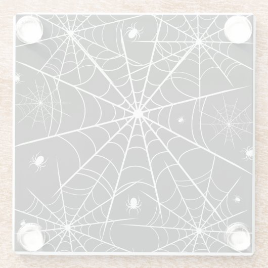 Web Halloween Spider Glazen Onderzetter (Achterkant)