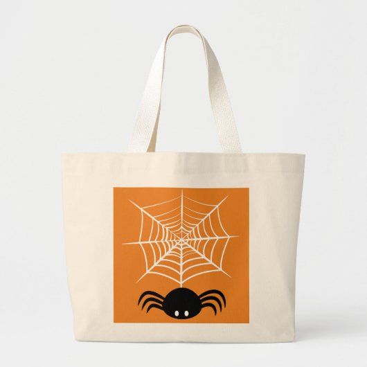 Web Halloween Spider Grote Tote Bag (Voorkant)