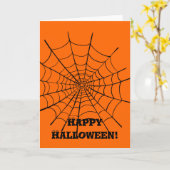 Web Halloween Spider Kaart (Gele Bloem)