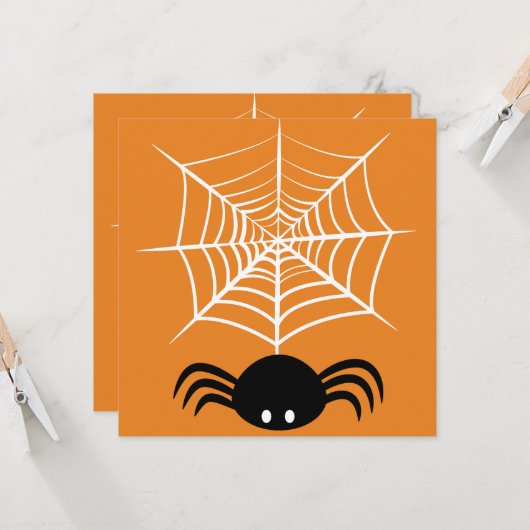 Web Halloween Spider Kaart (Voorkant / Achterkant in situ)