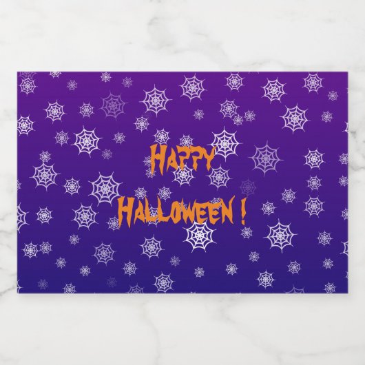 Web Halloween Spider Likeurfles Etiket (Enkel label)