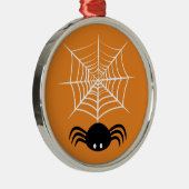 Web Halloween Spider Metalen Ornament (Rechts)