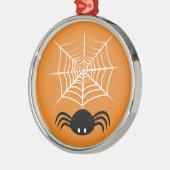 Web Halloween Spider Metalen Ornament (Links)
