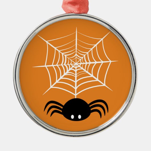 Web Halloween Spider Metalen Ornament (Voorkant)