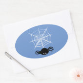 Web Halloween Spider Ovale Sticker (Envelop)