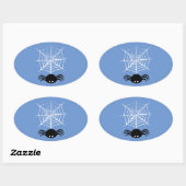 Web Halloween Spider Ovale Sticker (Vel)