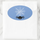 Web Halloween Spider Ovale Sticker (Tas)