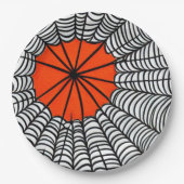 Web Halloween Spider Papieren Bordje (Voorkant)