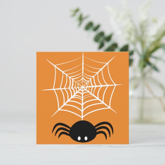 Web Halloween Spider Programmakaart (Staand voorkant)