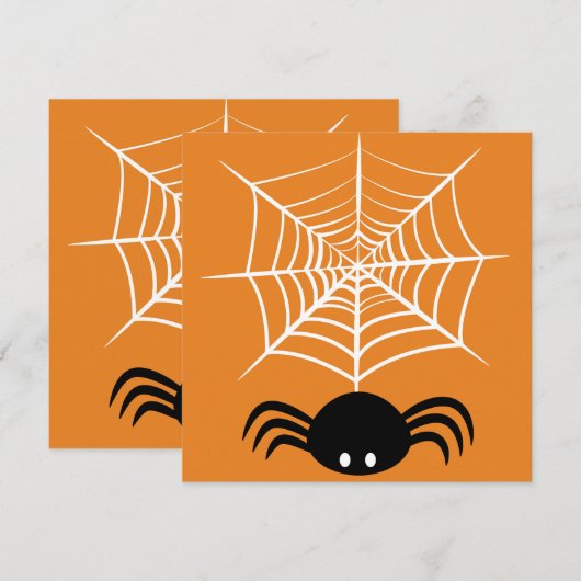 Web Halloween Spider Programmakaart (Voorkant / Achterkant)