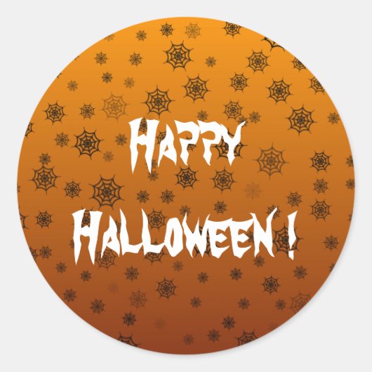 Web Halloween Spider Ronde Sticker (Voorkant)