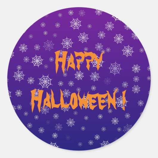 Web Halloween Spider Ronde Sticker (Voorkant)