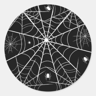 Web Halloween Spider Ronde Sticker