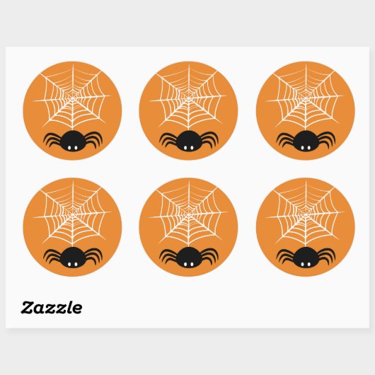 Web Halloween Spider Ronde Sticker (Vel)