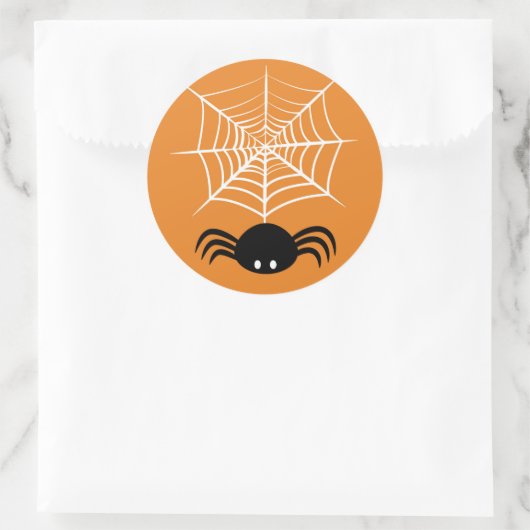 Web Halloween Spider Ronde Sticker (Tas)