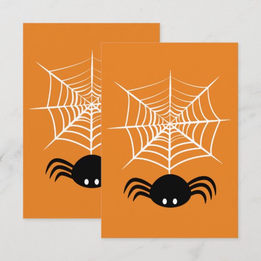 Web Halloween Spider Save The Date (Voorkant / Achterkant)