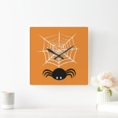 Web Halloween Spider Vierkante Klok (Huis)