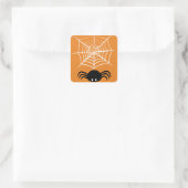 Web Halloween Spider Vierkante Sticker (Tas)
