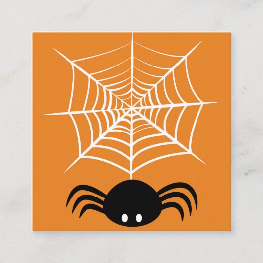 Web Halloween Spider Vierkante Visitekaartje (Voorkant)