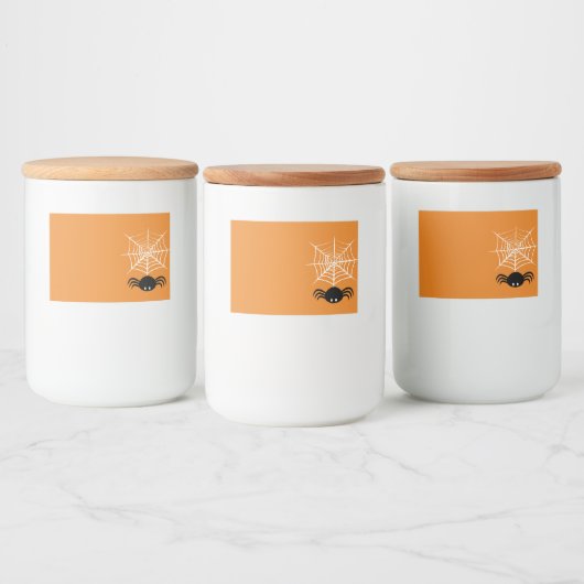 Web Halloween Spider Voedselcontainer Etiket (Flessen)