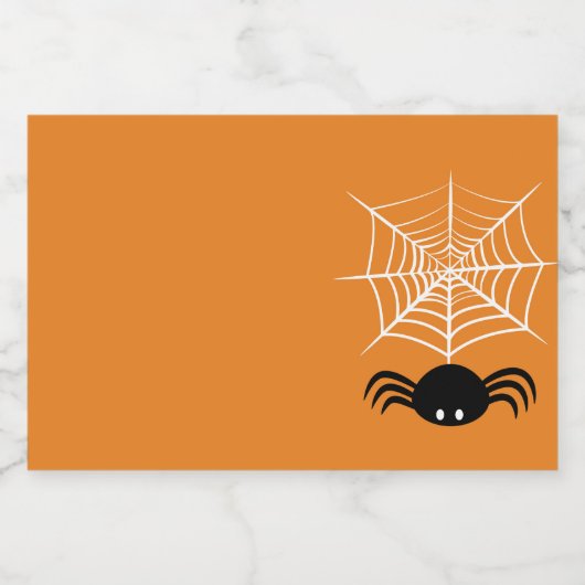 Web Halloween Spider Voedselcontainer Etiket (Enkel label)