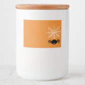 Web Halloween Spider Voedselcontainer Etiket (Voorkant)