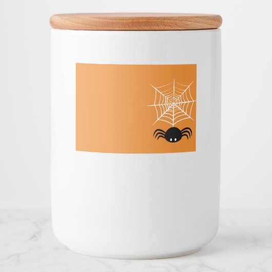 Web Halloween Spider Voedselcontainer Etiket (Voorkant)