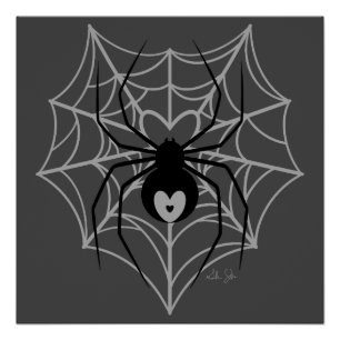 Web Heart Spider Perfect Poster