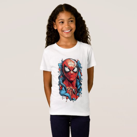 Web Hero Burst – Strips stijl T-shirt (Voorkant volledig)