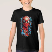 Web Hero Burst – Strips stijl Tri-Blend Shirt (Voorkant)