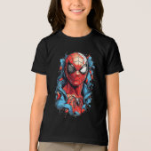 Web Hero Burst – Strips stijl Tri-Blend Shirt (Voorkant)