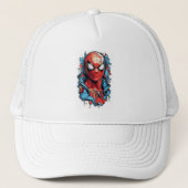 Web Hero Burst – Strips stijl Trucker Pet (Voorkant)