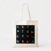 Web Icons Canvas tas (Voorkant)
