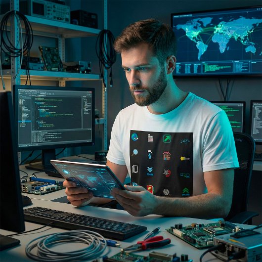 Web Icons Mannen T-shirt