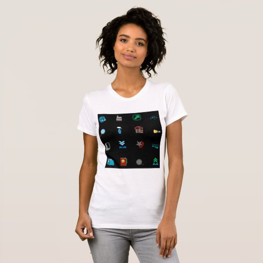 Web Icons Womens T-Shirt (Voorkant volledig)