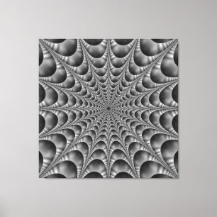 Web in zwart-wit canvas afdruk